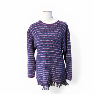 Gina Peters Vintage Knit Fringe Sweater